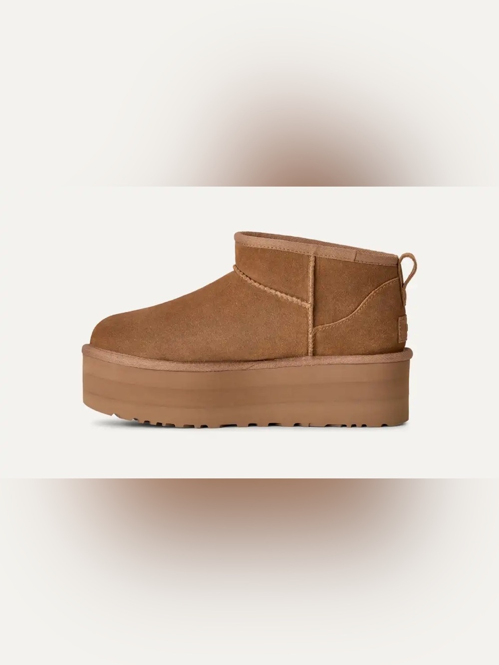 UGG ULTRA MINI PLATFORM BOOTS IN CHESTNUT EEEUC SIZE 10 - Picture 2 of 11